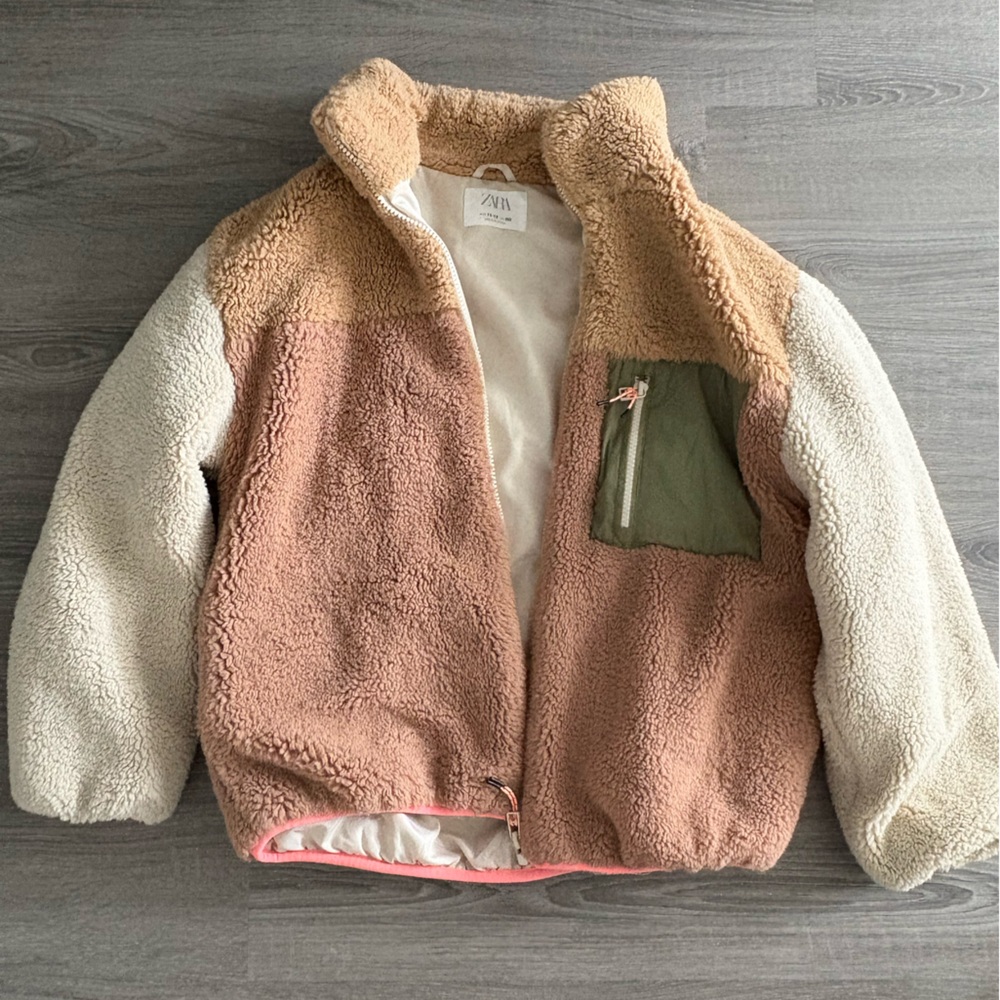 Zara Beige Sherpa Jacket